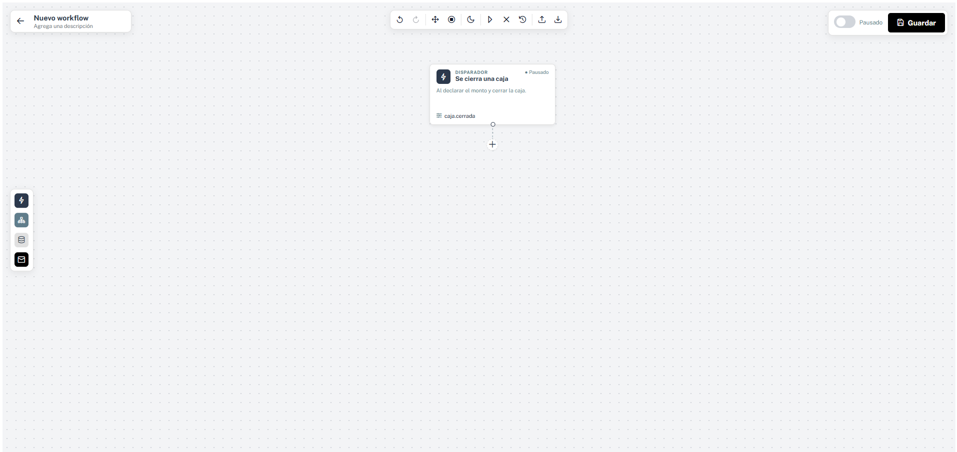 Editor visual de Workflows